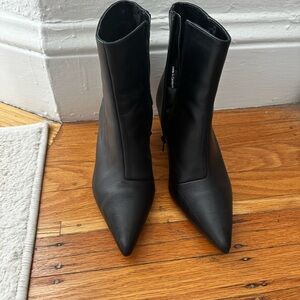 M&S black kitten heel bootie - worn once!